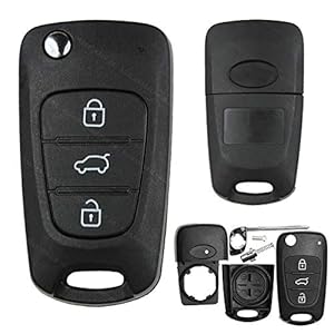 Autosleutel autosleutel sleutelbehuizing behuizing draadloze afstandsbediening klapsleutel 3 toetsen sleutel onbewerkte…