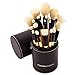 Coastal Scents Limited Edition Handcrafted Elite Make-Up Brush Set - Bamboo Handled, Synthetic Bristles - 24-Piece