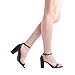DREAM PAIRS Women's Chunk Low Heel Pump Sandals