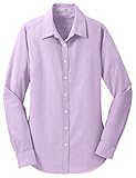 Port Authority Ladies SuperPro Oxford Shirt, Soft Purple, Medium