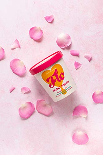 4 Pack Flo Organic Soft Compact Applicator Tampons (4 Tubs of 14 Tampons, 56 Total Tampons)