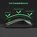 Inateck 37103051620 1000 DPI Wired USB Optical Mouse with LED Breathing Light for Laptop and Computer- Black