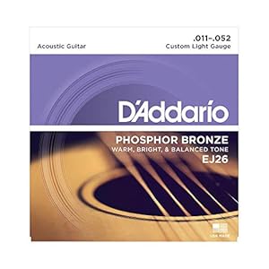 D’Addario EJ26 Acoustic 11-52 Custom Light Guitar Strings