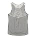 Tsmile Clearance Summer Women Lace Vest Tank Tops T-Shirt Sleeveless Casual Short Tops Blouse (Gray, XL)