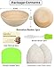 Round Bread Banneton Proofing Basket Kit Bowl Set of 2 Sourdough Natural Rattan Proofing Baskets 9 Inch with Dough Scraper Brotform Cloth Liner Basting Brush for Artisan & Home Bakers