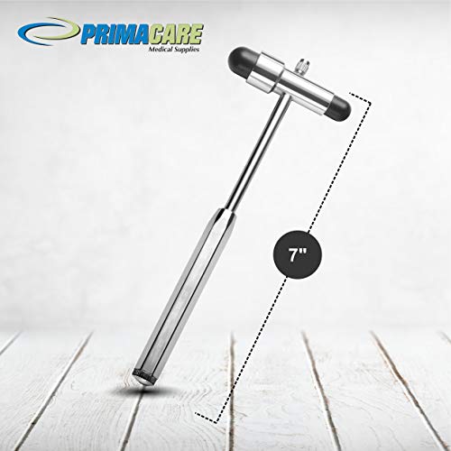 Primacare Buck Neuro Reflex Hammer | Neurological Reflexes Testing Hammer with Dual-Plastic Head & Built-in Brush | Best Medical Supplies for Doctors, Nurses and Students | 7.5 Inches - Thumbnail 4