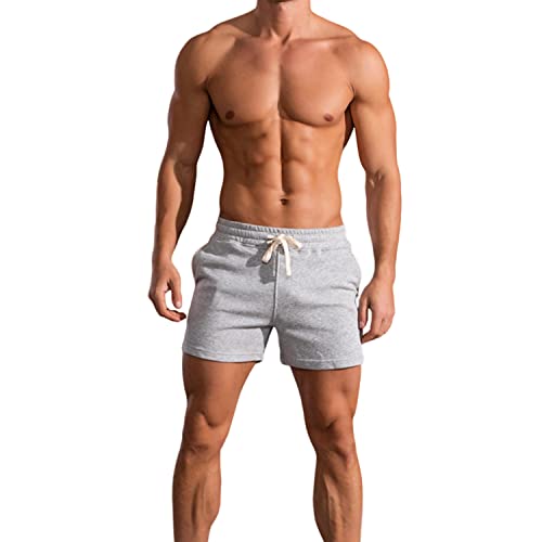 Men's 3 Inch Running Shorts Gym Training Bodybuilding Short Breathable Cotton Sports Shorts