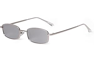 Trendy Rectangle Sunglasses for Women Men Retro Small Narrow Rectangular Shades Unisex Stylish