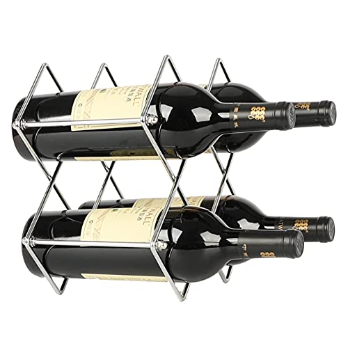 Lifancy 6 Bottle Wine Racks Countertop Tabletop Wine Rack Wine Bottle