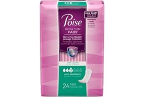Poise Ultra Thin Pads - 24 in Pack - Absorbancy #3 - Long Length