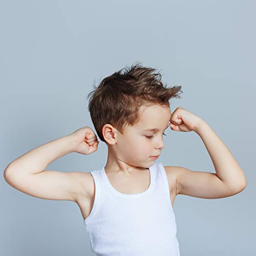 Coobey 5 Pack Toddler Kids Cotton Tank Top Undershirts Boys or Girls Soft Undershirt Tees (2T / 3T, Black/White/Gray) - Thumbnail 3