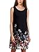 WAJAT Women's Loose Casual 2 Layers Sleeveless Floral Print Chiffon Tank Dress
