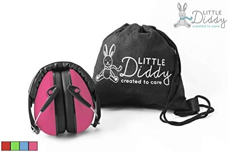 Kids Ear Defenders, Childrens Ear Muffs by Little Diddy. Extremely Comfortable, Adjustable & Safety Approved to Protect Hearing, Keep Your Child Calm. Comes with Carry Bag & Choice of Colours
