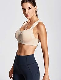 DELIMIRA Sujetador deportivo de alto impacto para mujer con contorno completo y control de rebote