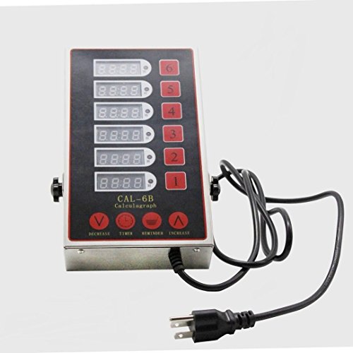 ZzPro 6 Channels Commercial Timer Cooking Timers Loud Adjustable Alarm Reminder Clear LED Display Stainless Steel Calculagraph For Restaurant Home Kitchen