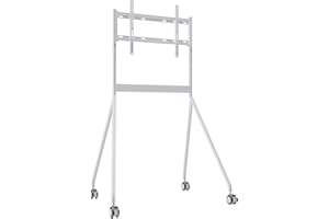 NEWORK Mobile Cart for 55 Inch Smart Board, Portable Stand for NewBoard Interactive Whiteboard, Four Lockable Wheels, Sleek Design for The Modern Office or Classroom