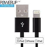 iPhone 6 Charger - Apple Certified Lightning Cable - (3.3ft) -iPhone Charger- 7/ 6/ 6s/ 6 plus/ 5/ 5s/ iPad (Black) by Power Up (TM)