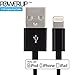 iPhone 6 Charger - Apple Certified Lightning Cable - (3.3ft) -iPhone Charger- 7/ 6/ 6s/ 6 plus/ 5/ 5s/ iPad (Black) by Power Up (TM)
