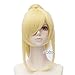 Hot Anime Light Blonde Girls Straight Wig+50cm Ponytail+Cap