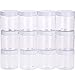 Chuangchou Empty Clear Plastic Storage Favor Jars Wide-mouth Plastic Containers with White Lids (12 Pack) for Beauty Products, DIY Making or Others (8 oz)