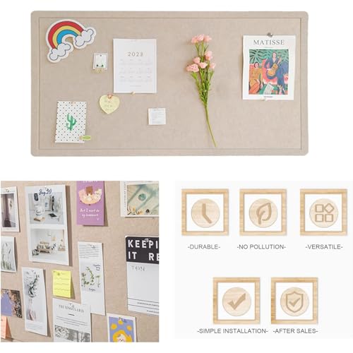 Homodoskey Foldable Large Felt Bulletin Board, 100 * 180CM Folding Cork Board Alternative, Decorative Picture Framed Display Board for School, Home, Kitchen & Office Walls (120 * 240cm)