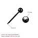 BodyJ4You 4PCS Tongue Ring Barbells CZ Stainless Steel Bar 14G (1.6mm) Piercing