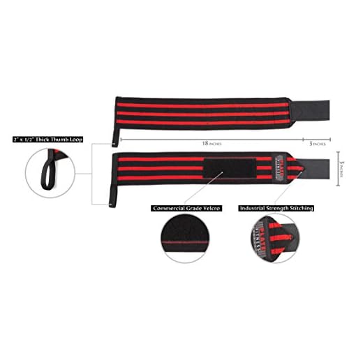 Wrist Wraps (Premium Quality, 21" x 3") by Plate Fitness Products – Superior Materials – Weight Lifting, Powerlifting, Crossfit, Strength Training – One Size Wrist Support for Men and Women - Image 3