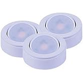 Maxim CounterMax MX-LD-AC-12W 3000K 3 LED Under Cabinet Disc Light-2.75 Inches Wide by 2.75 Inches Length-White Finish