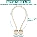 MYKUFENG 2 PCS(1 Pair) Magnetic Tie Back Drape Holdbacks, Durable Strong Magnets Magnetic Curtain Tiebacks Decorative Rope Holdbacks for Drapes and Curtains, Beige
