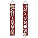 AVOIN Merry Christmas Let it Snow Porch Sign, Winter Holiday Snowman Hanging Banner Flag for Yard Indoor Outdoor Party 12 x 72 Inch
