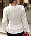 DPO Women's Chiffon Pleated Slim Fit Long Sleeve Round Neck Blouse,White Tag Size: 4Xl, US Size: 16