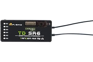 FrSky TD SR6 2.4G/900M Dual-Band Receiver with 6 PWM Channels, Built-in Stabilization & Black Box Function for Telemetry Devices