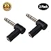 Oxsubor 1/4 Inch TRS to 3.5mm Right Angle Adapter,6.35mm Male to 3.5mm Female 90 Degree Stereo Headphone Audio Adaptor Converter Connector (1/4” TRS Right Angle Adapter (2PCS)thumb 3