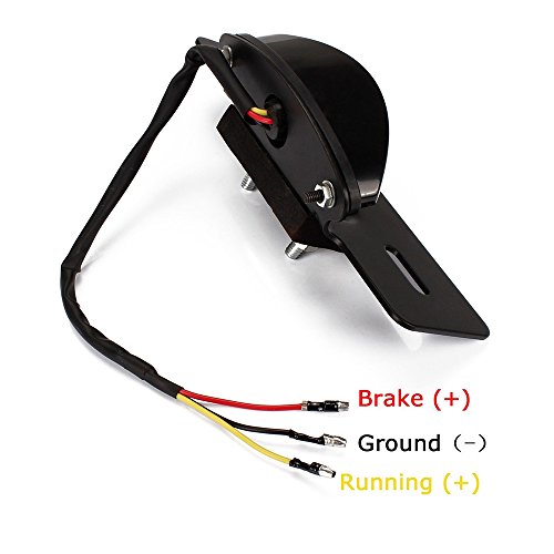 Black Motorcycle Tail Brake Stop License Plate Light LED Integrated Taillight Brake Light For Harley Honda Yamaha Bobber Suzuki