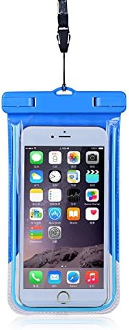 Universal Waterproof Case, Cell Phone Dry Bag Snowproof Dirtproof for Apple iPhone 7,7 plus,6S 6,6S Plus, 5S 5, Samsung Galaxy S6, Note 5 4, HTC LG Sony Nokia Motorola (Blue)
