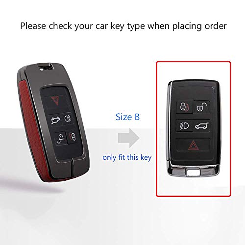 Voor Land Rover Autosleutel Cover Zinklegering Lederen Sleutelhanger Cover Houder Beschermer Voor Defender Discovery… - Afbeelding 3