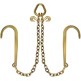 Johnstown Grade 70 Towing Chain Bridle With 15'' J-Hooks - 4700 lbs. SWL (47'')