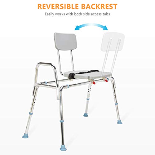 image for OasisSpace Heavy Duty Sliding Bathtub Transfer Bench 400 lbs, Shower C