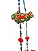 Door Hanging Decorative Cotton Birds in Vibrant Color Stringed with Beads and Bell 5-Bird Bell Tota Traditional Indian Hanging Decoration 2 Layer