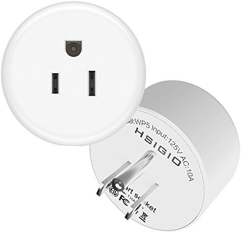 1 Pack WiFi Smart Plug,Mini Outlet Socket,Works with Amazon Alexa Echo and Google Assistant,No Hub Required,Remote Control by Smart Phone with Timing Function From Anywhere,White