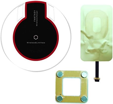 Wireless Charger for iphone 8 8 plus X for Samsung S6 S7 S8 S8 Plus Kit Include Fantasy Qi Wireless Charger Pad and Qi Wireless Charging Receiver Patch Module IGOUKJ (charger kit android receiver)