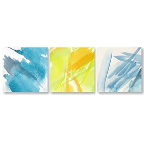Abstract Color Home Artwork for Living Room Bedroom x3 Panels