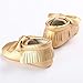 Voberry Baby Boys Girls Soft Soled Tassel Bowknots Crib Shoes PU Moccasins (0~6M, Gold)