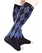 Doc Miller Toeless Compression Socks Women & Men – Open Toe, 20-30mmHg, Knee-High, Lightweight, Calf Support, Shin Splints, Varicose Veins Comfort, 1 Pair, Argyle