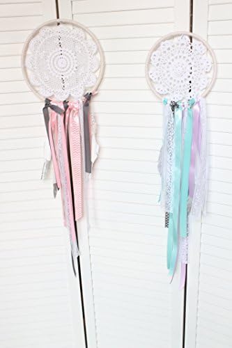 Dream catcher - Wall decor dreamcatcher - Nursery decor - Bohemian nursery decor - Pink and grey nursery decor - Wall decor - Mint and grey dreamcatcher - Baby shower gift