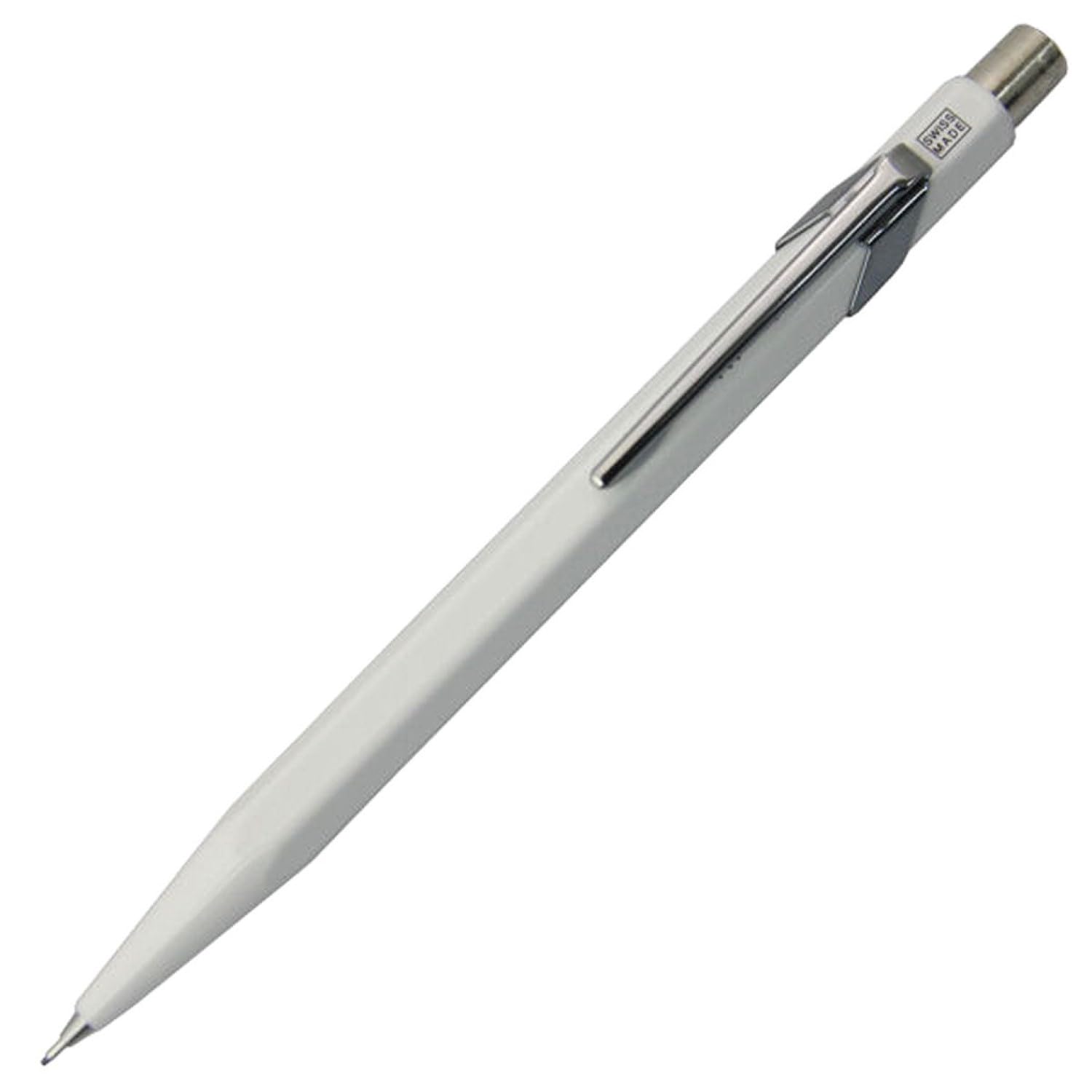 Caran Dache Mechanical Pencil, Classic Line, White, with 0.7mm Lead