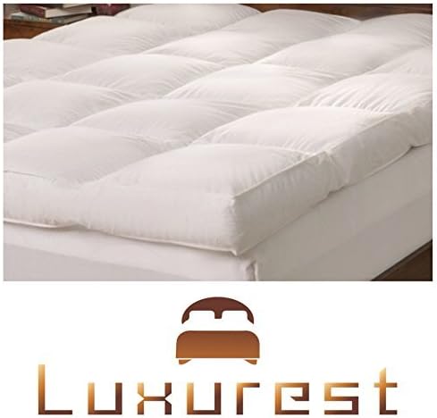 Feather Bed | Pillow Top Mattress Topper | 5 Inch | Free Cover Included | This Luxurious Mattress Pad Is the Perfect Addition to Your Current Mattress. (Queen)