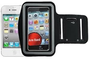 CASEiLIKE® - iP4 Dual Slot Adjustable Sports Armband - Black - Unisex case Cover Holder (Gym, Cycling, Jogging & Running Budd