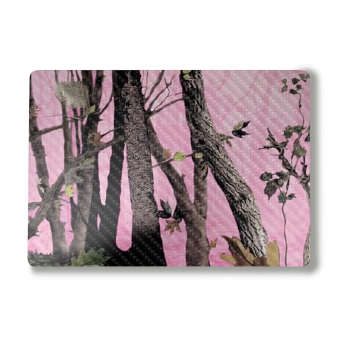 Carbon Fiber Laptop Skin Compatible with Surface Laptop 7 15" (2024) - Pink Tre…