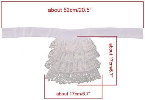 BLESSUME Steampunk Lace Jabot White, Little White Jabot - Image 4